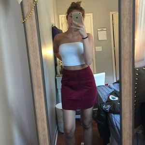Burgundy skirt